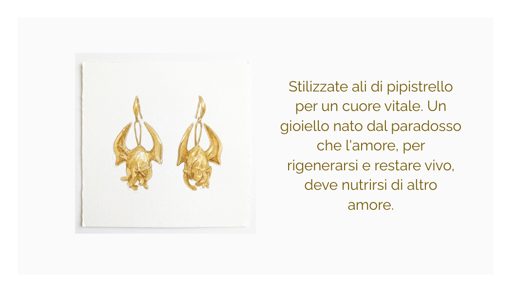 Orecchino "cuoristrello" in ottone