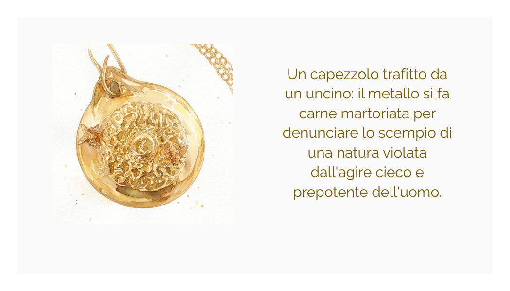 Ciondolo "natura martoriata" in argento
