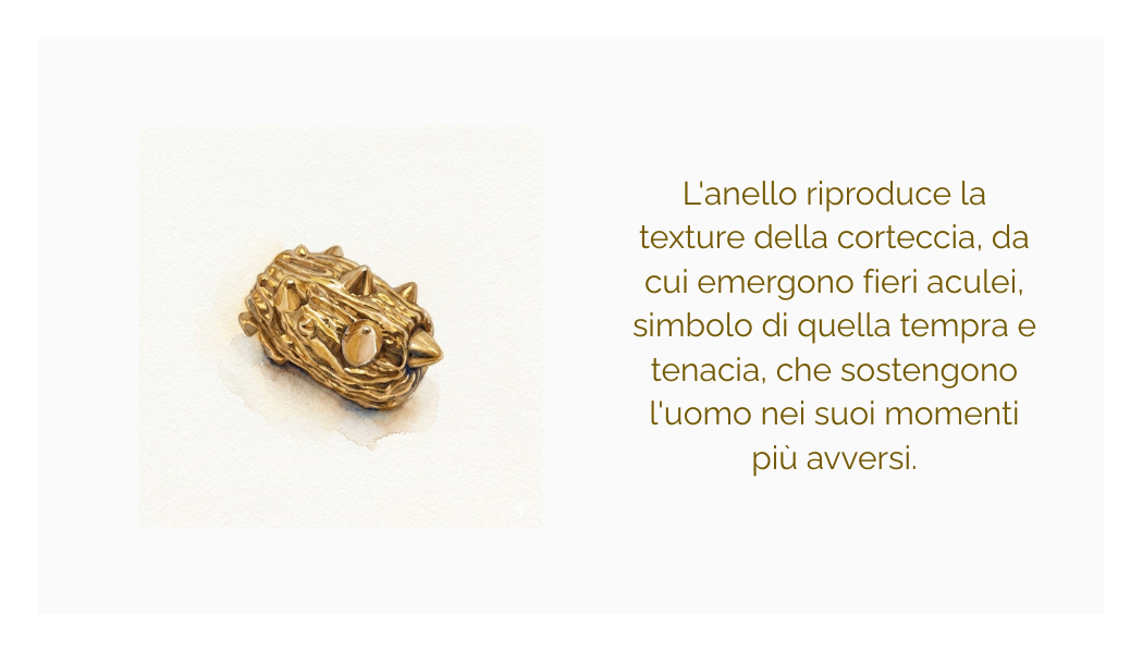 Anello "tronco" in argento