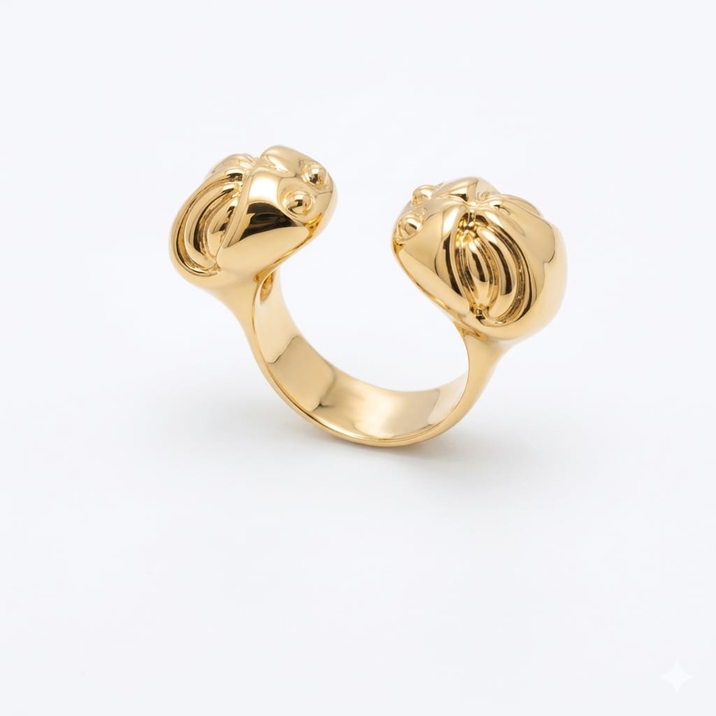 "La Malalingua" silver-plated brass ring
