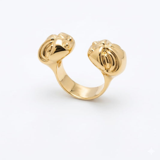 Anello "bellezza mendace" in ottone