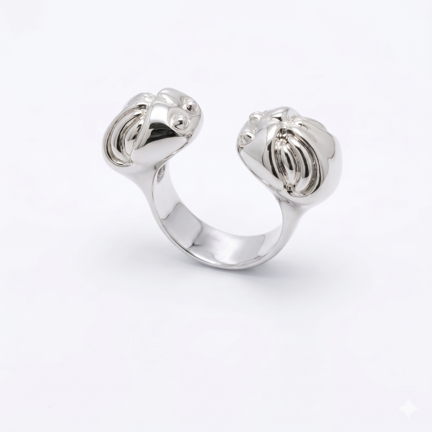 "La Malalingua" silver-plated brass ring