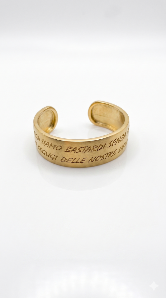 Bracciale "libere idee" in ottone