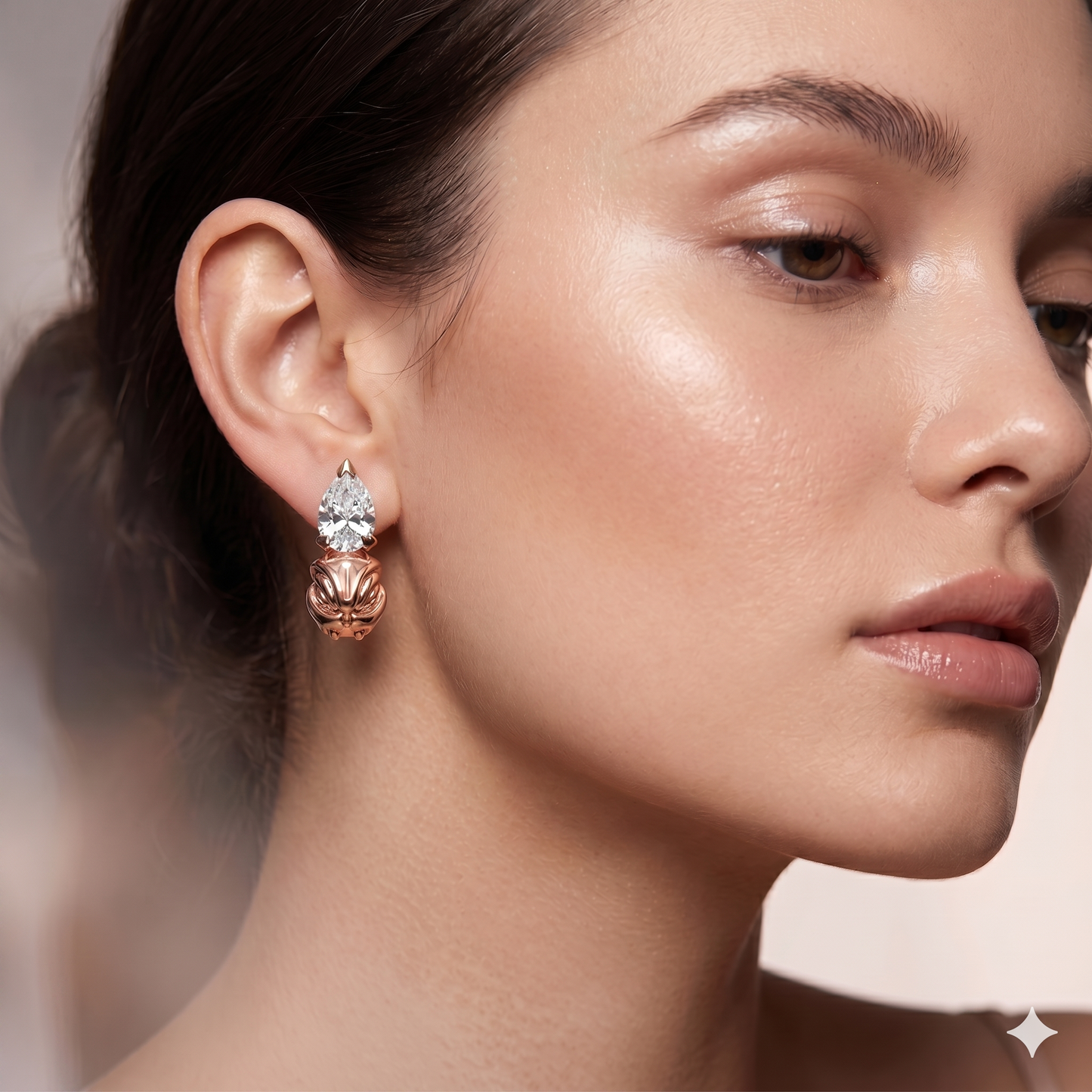 Orecchino "bellezza mendace slim" in argento