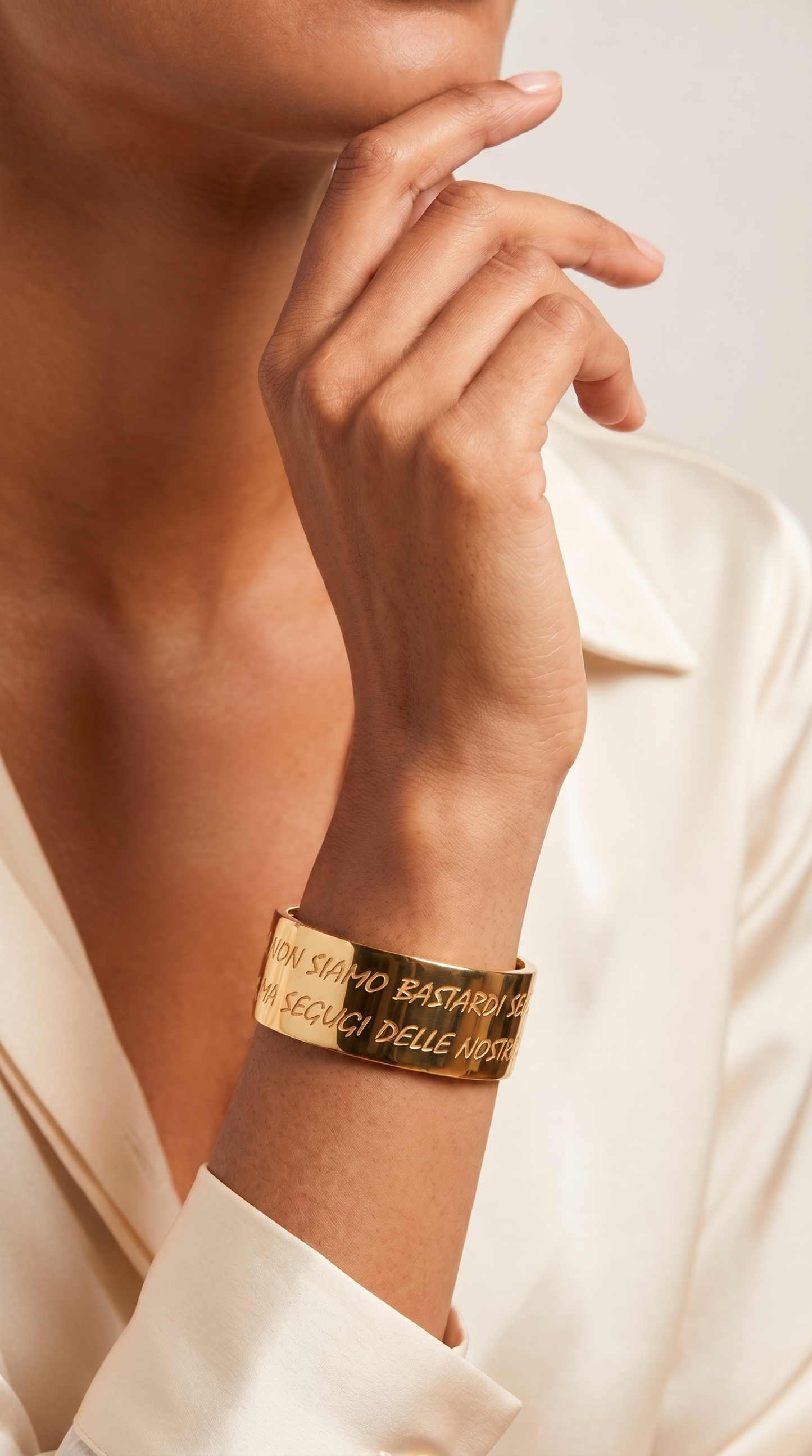 Bracciale "libere idee" in ottone