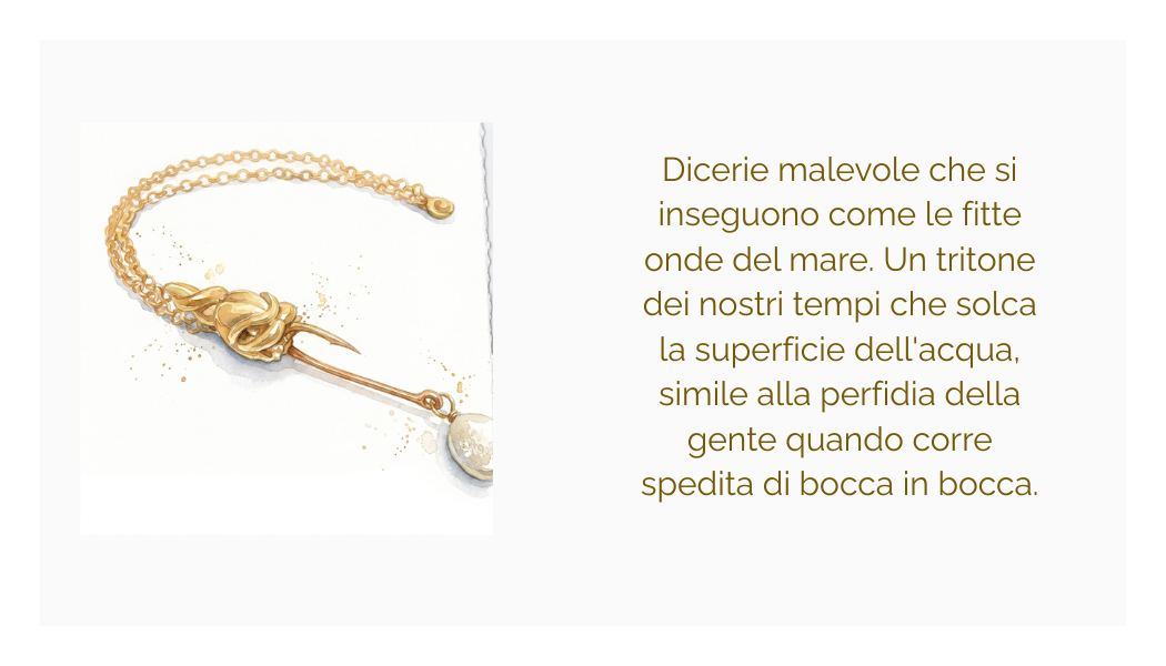 Ciondolo "la maldicenza" in argento