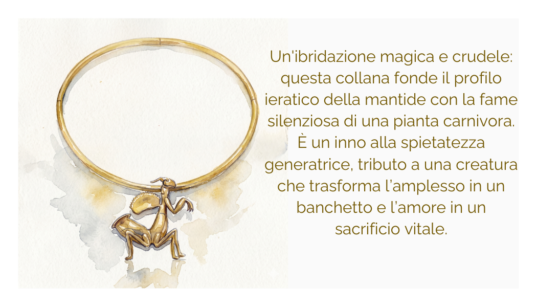 Collana "mantide carnivora" in argento