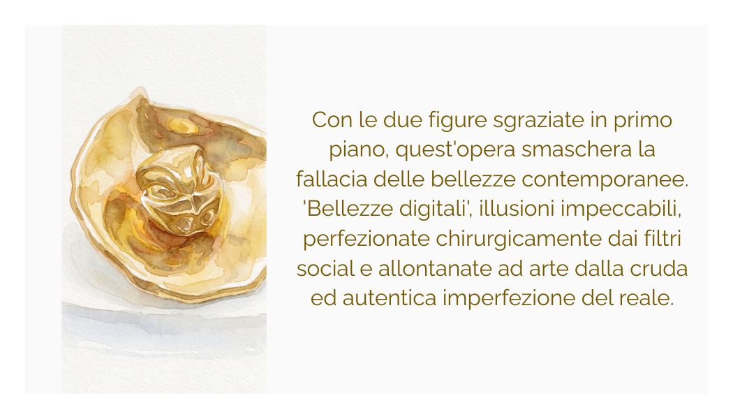 Orecchino "bellezza mendace" in ottone