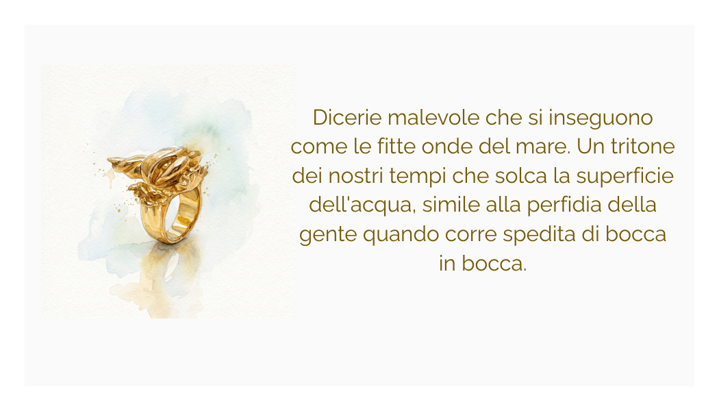Anello "la maldicenza" in ottone
