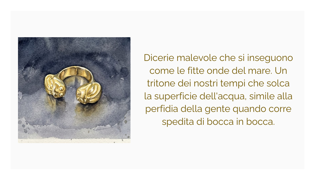 "La Malalingua" silver-plated brass ring