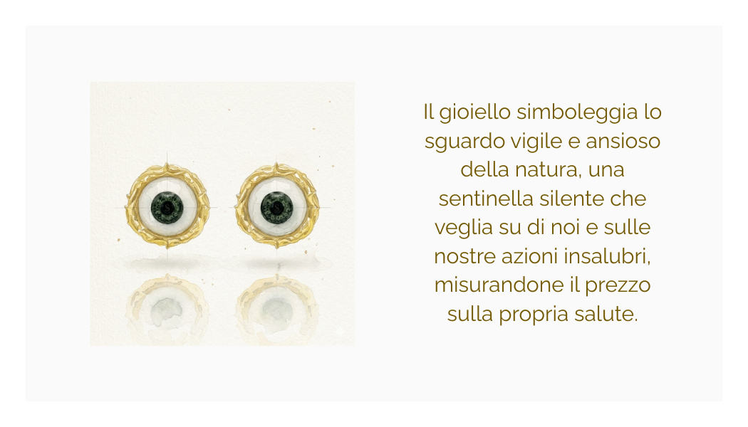 Orecchino "natura sentinella" in argento