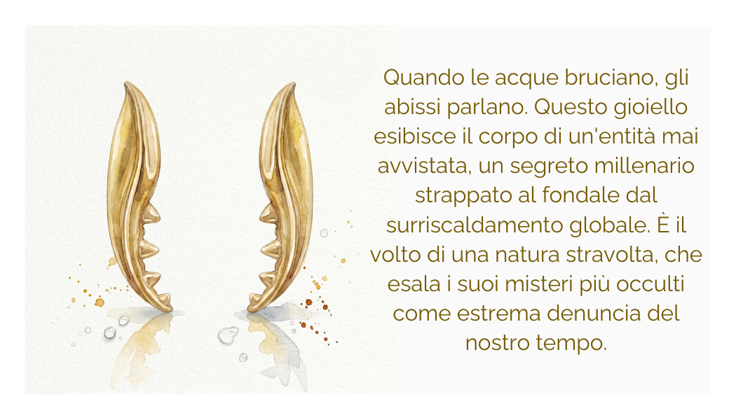 Orecchino "creatura degli abissi" in ottone