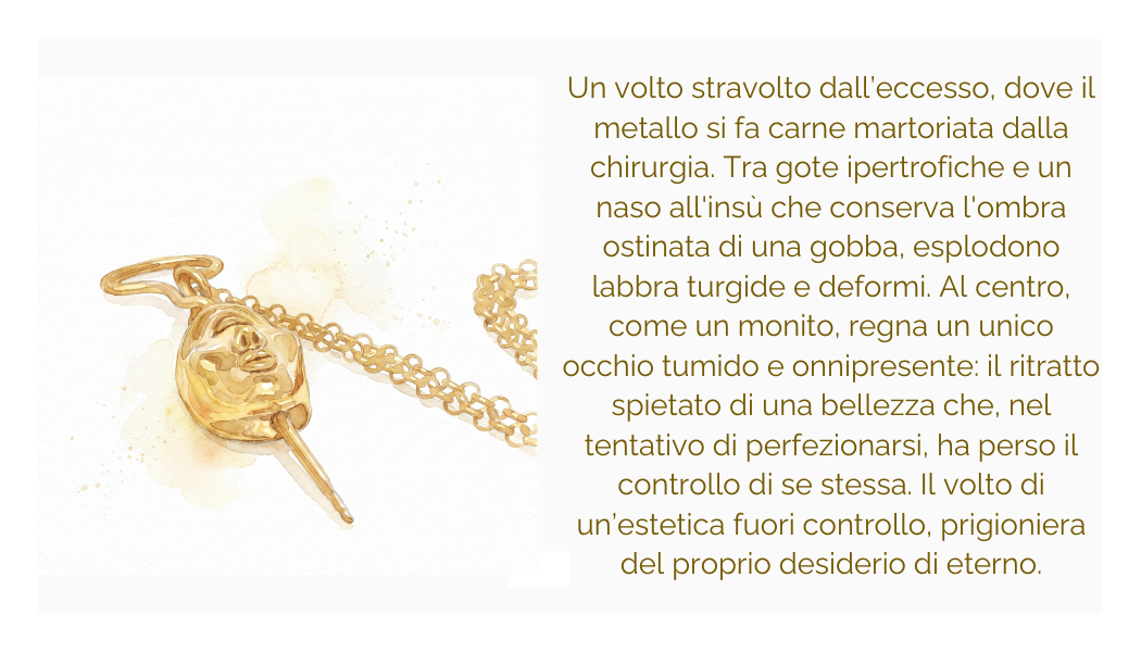 Ciondolo "il tarlo della bellezza" in ottone